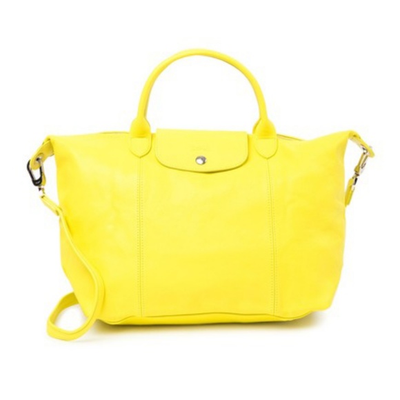 Longchamp Handbags - NEW Longchamp Le Pliage Top Handle Leather Satchel